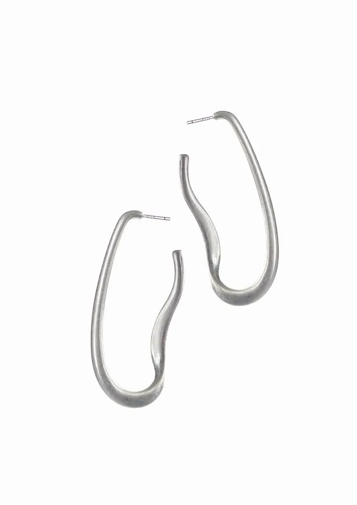 Hot Tomato Molten Ovaloid Hoops Earrings