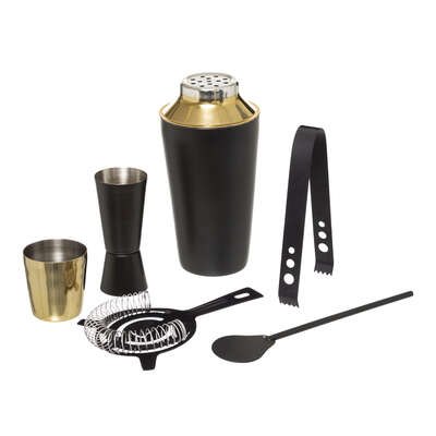 5 Piece Cocktail Set Black