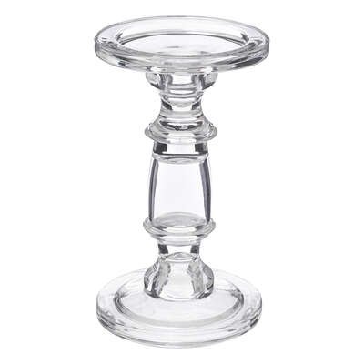 Glass Candle Holder Clear