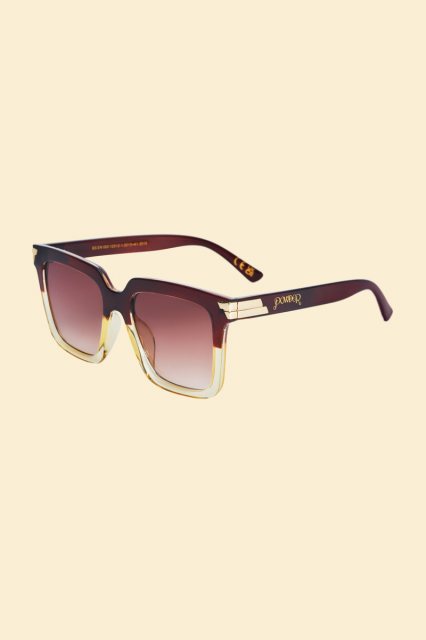 Powder Fallon Luxe Sunglasses Mahogany/Nude