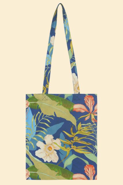 Powder Delicate Tropics Tote Bag Indigo