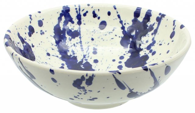 Ivanros Blue Splatter Pasta Bowl