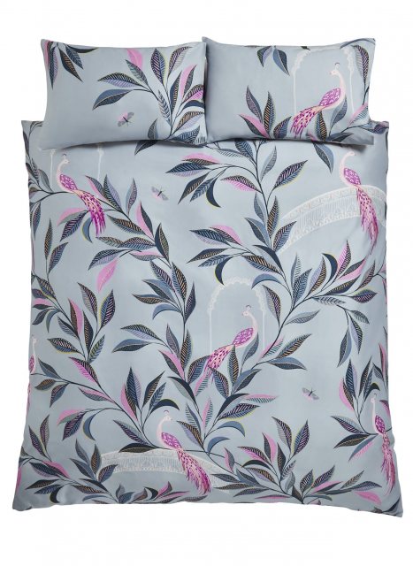 Sara Miller Ornamental Peacock Dusky Blue Bedding