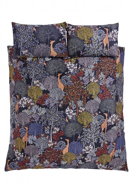 Sara Miller Giraffes Sanctuary Navy Bedding