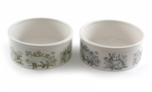 Forest Toile Pet Bowl - Large