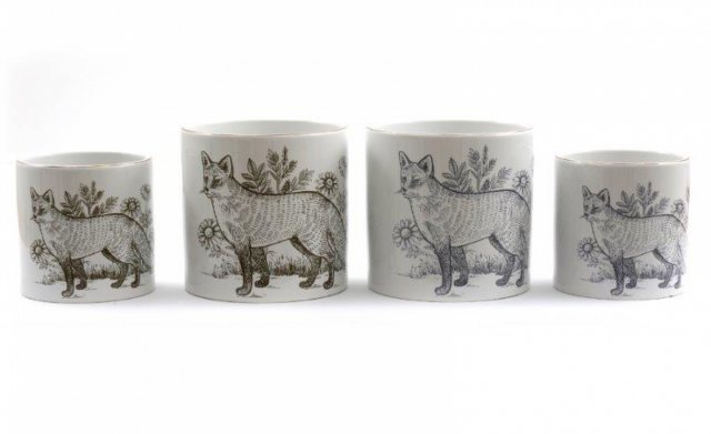 Forest Toile Planters Set of 2