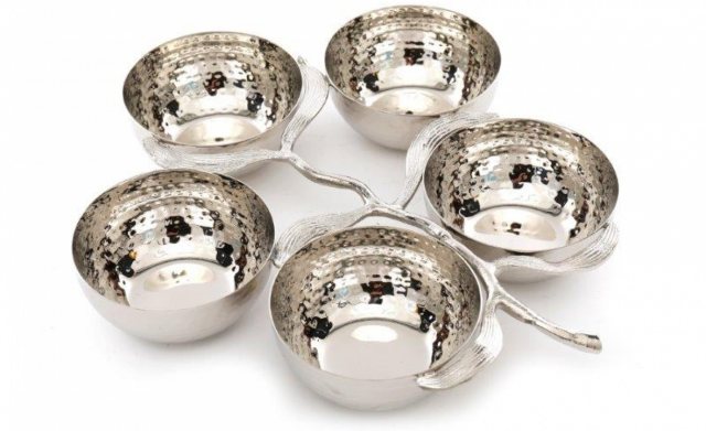 Silver Snack Bowl Set