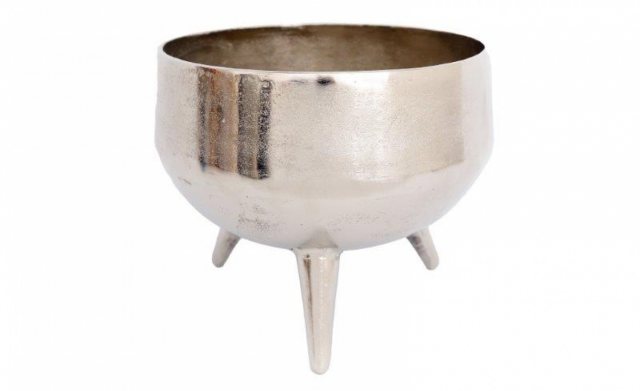 Silver Footed Planter Bowl Large