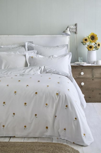 Sophie Allport Sunflowers White Bedding