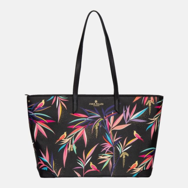 Sara Miller Black Bamboo Large Tote