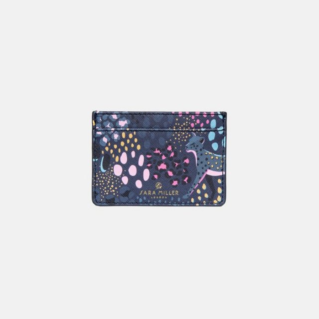 Sara Miller Midnight Leopard Credit Card Holder