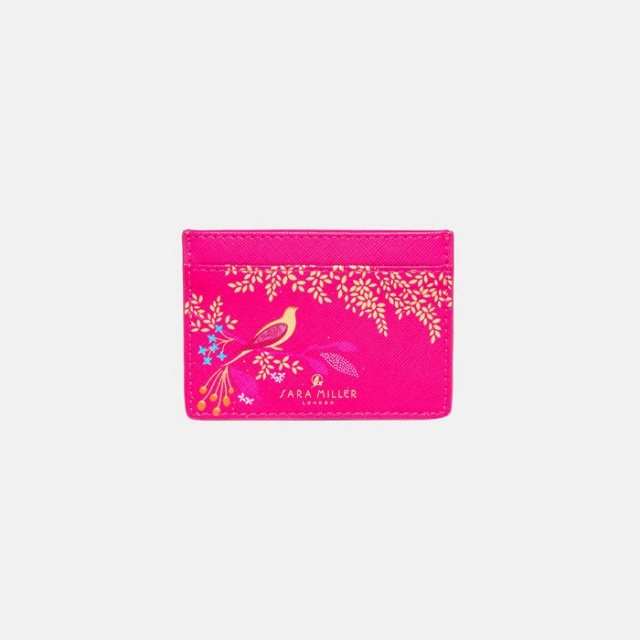 Sara Miller Pink Birds Card Holder