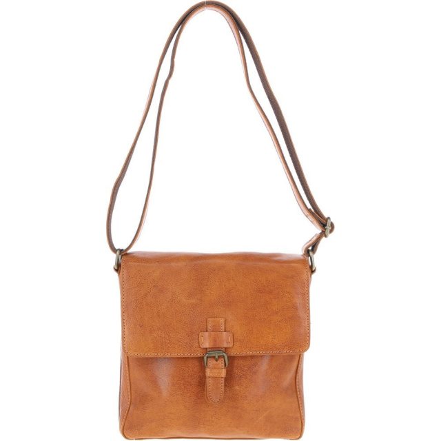 Ashwood Dean Small Leather Messenger Bag - Tan