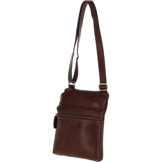 Ashwood Leather Cross Body Bag Chestnut Tan