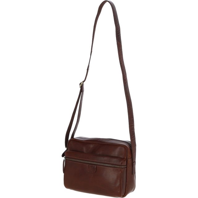 Ashwood Leather Cross Body Handbag Chestnut Tan