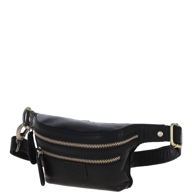 Ashwood Leather Bum Bag Black