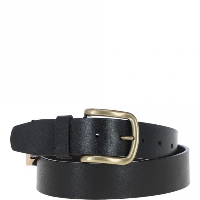 Ashwood Mens Leather Belt Wide - Black