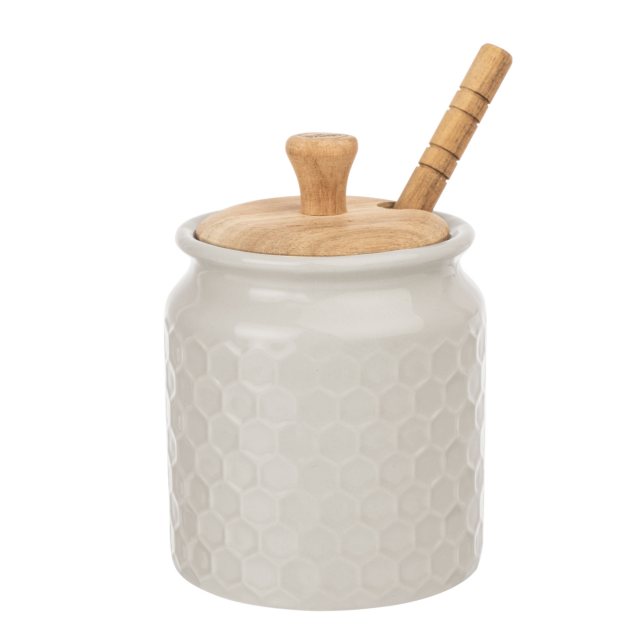 The Kitchen Pantry Honey Pot & Drizzler Grey