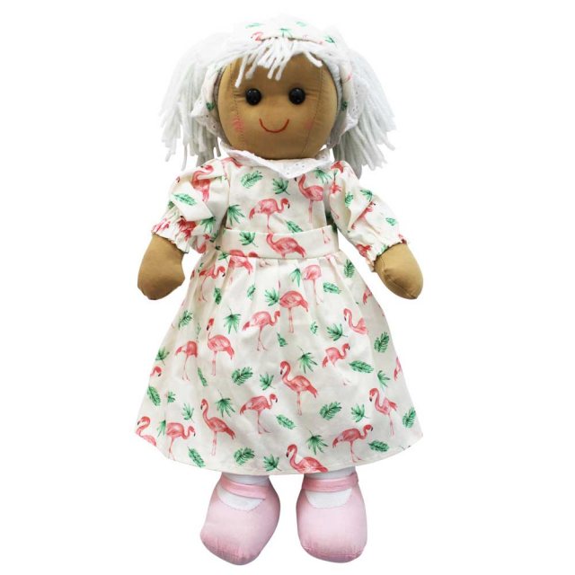 Powell Craft Rag Doll with Flamingo Dress