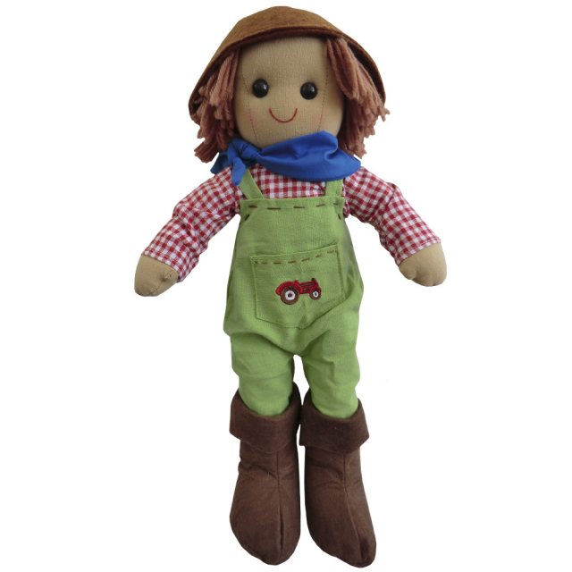 Powell Craft Rag Doll with Farmyard Outfit