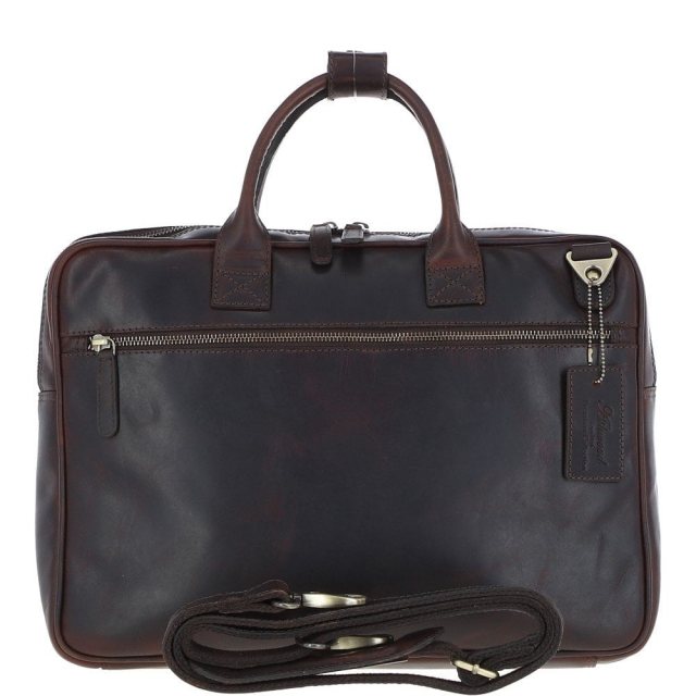 Ashwood Leather Laptop Briefcase Bag Brown