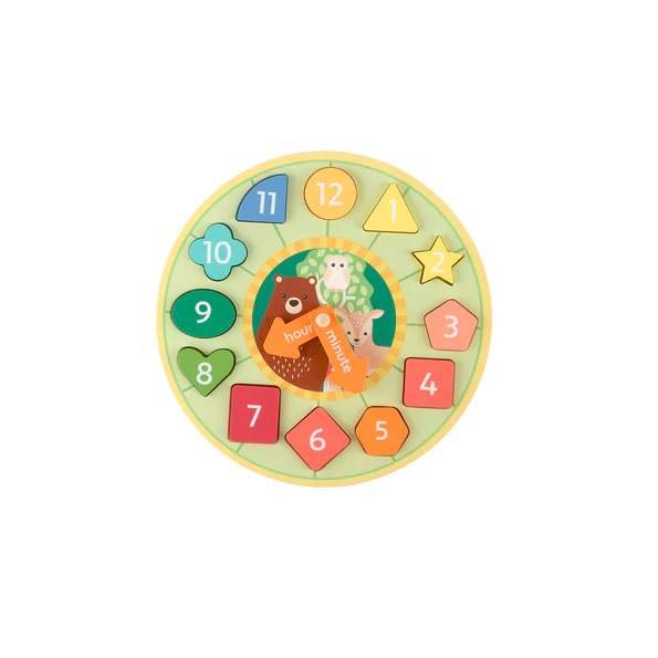 Orange Tree Toys Woodland Shape Sorting Clock