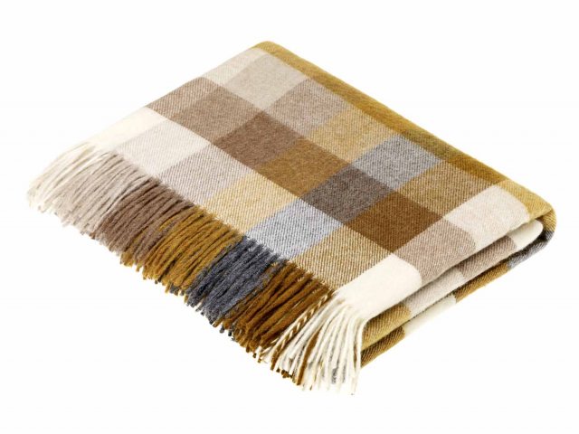 Portmeirion Trinity Merino Wool Throw - Gold