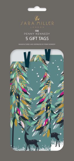 Sara Miller Teal Forest Tags - Set of 5
