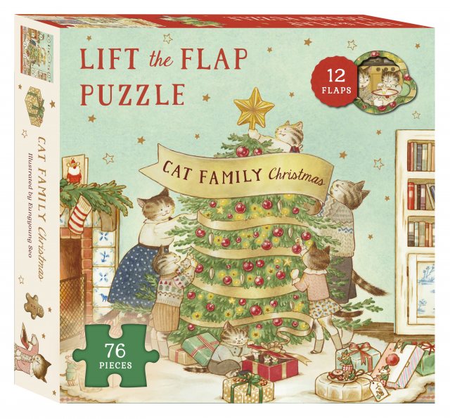 Cat Family Christmas - Lift The Flap Jigsaw Puzzle