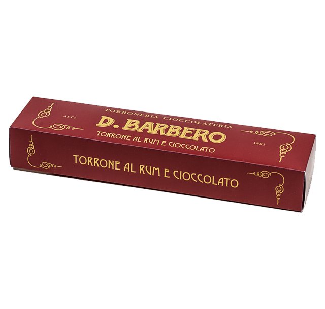 Davide Barbero Rum Chocolate Torrone Nougat Bar 270g