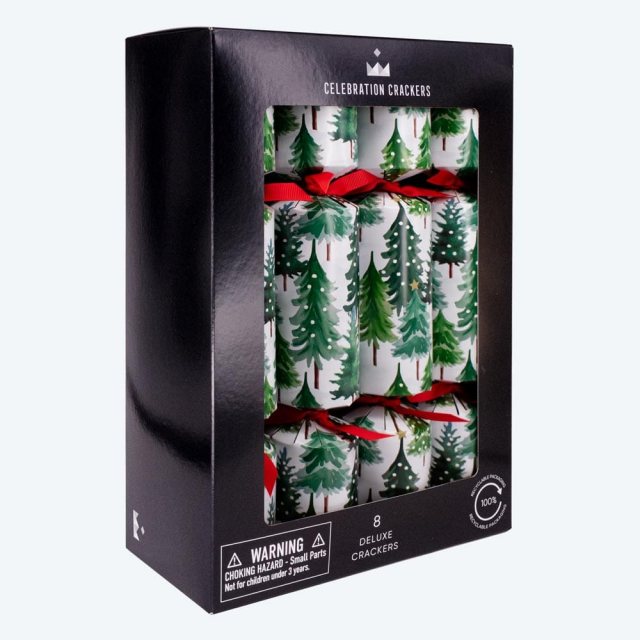 Snowy Tree Crackers 8pc