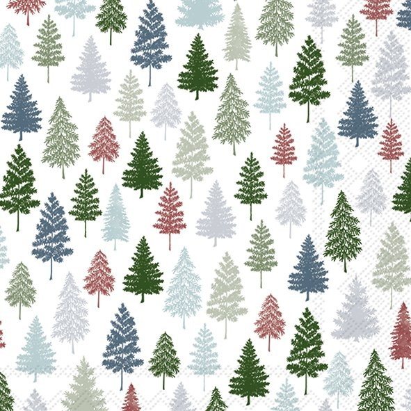 IHR Napkins Nordic Forest Blue Green