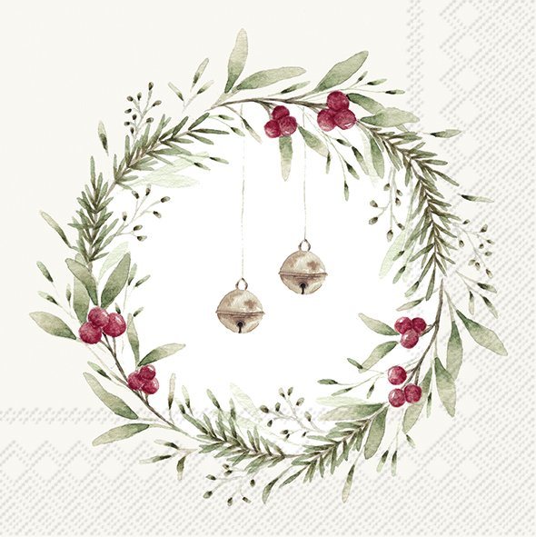 IHR Napkins Christmas Bells Cream