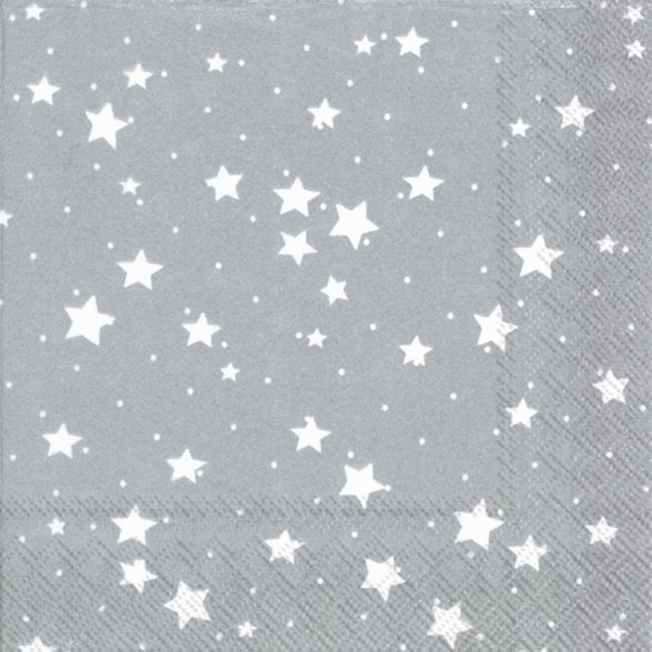 IHR Napkins Stella Di Natale Silver