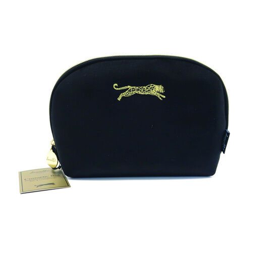 Danielle Creations Black Leopard Oval Cosmetic Bag