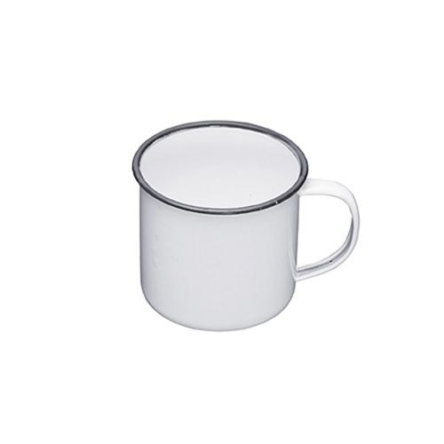 Living Nostalgia Enamel Mug White/Grey