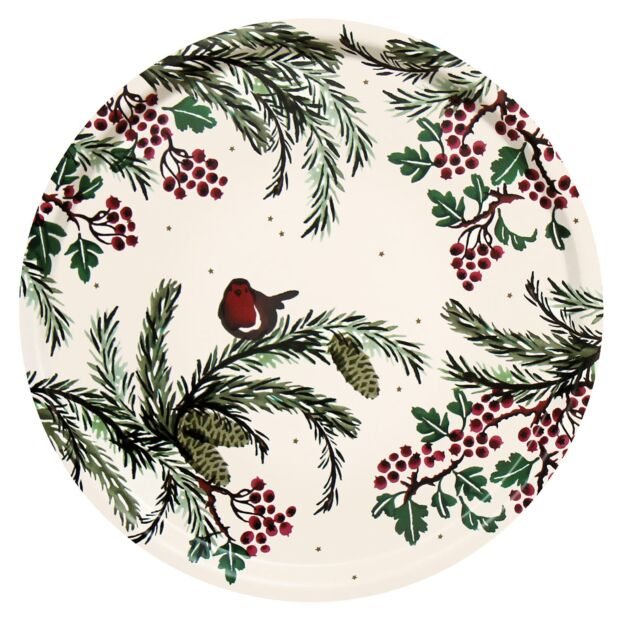 Emma Bridgewater Christmas Hawthorn Berries Round Birch Tray