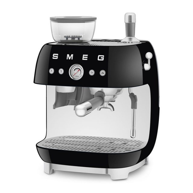 SMEG Espresso Coffee Machine With Grinder - Black