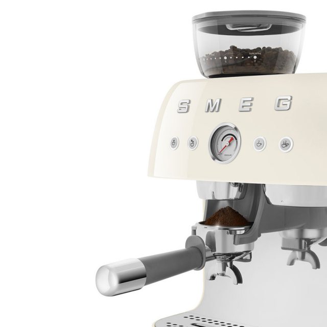 SMEG Espresso Coffee Machine With Grinder Cream At Portmeirion Portmeirion Online