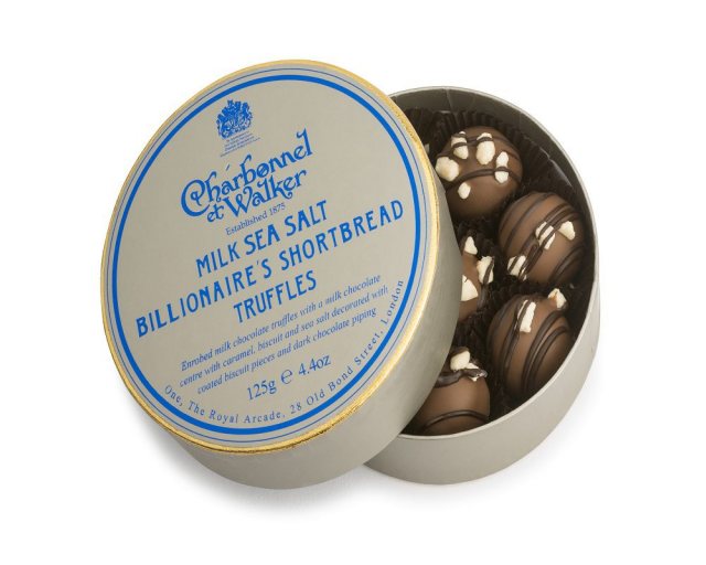 Charbonnel et Walker Milk Sea Salt Billionaire Shortbread Truffles 125g