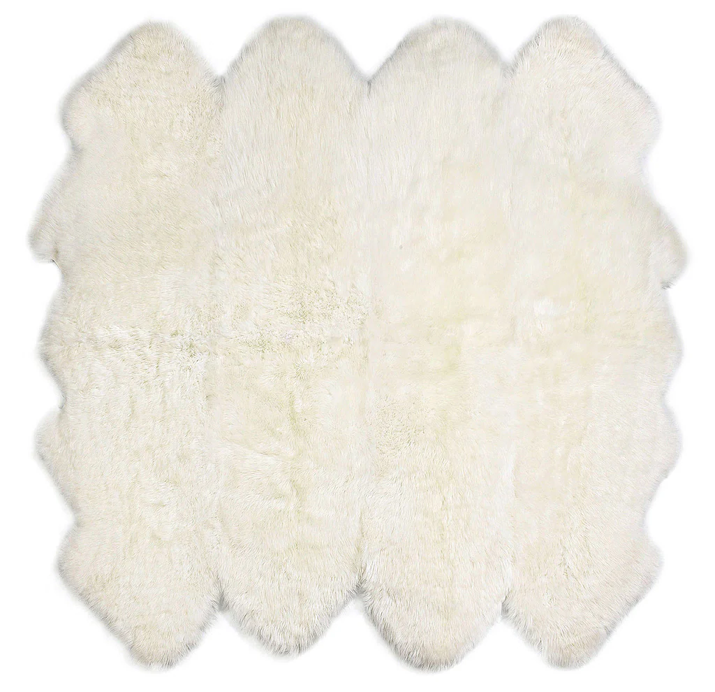 Fenland Octo Sheepskin Rug Ivory