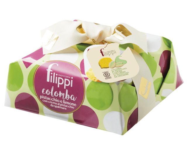 Filippi Colomba Pistacchioe e Limone con Crema With Pistacchio,Candied Lemon Peel & Pistachio Cream