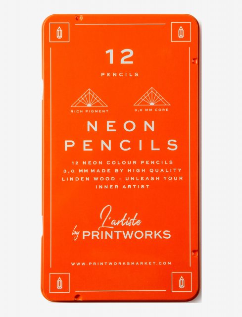 12 Colour Pencils - Neon