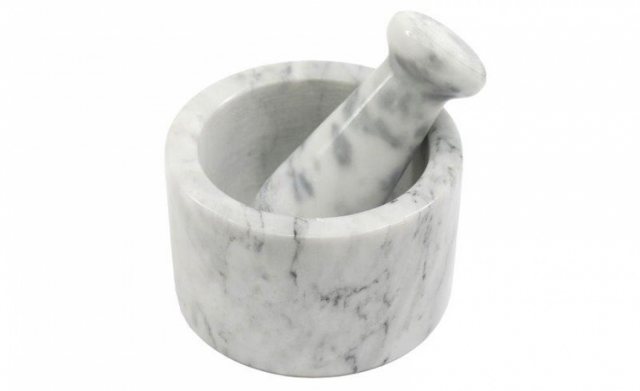 White Marble Mortar Set