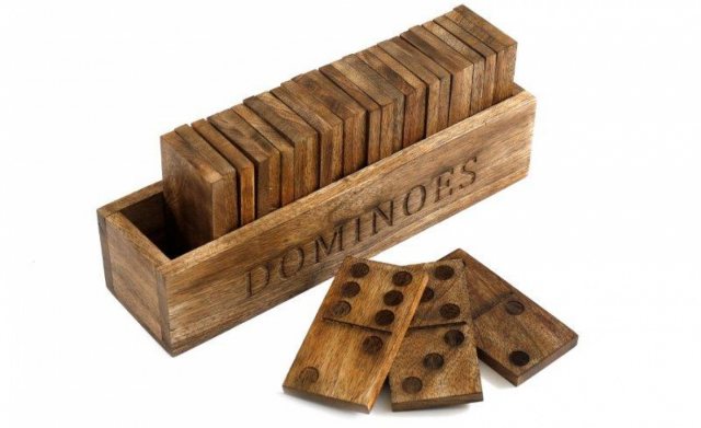 Wooden Dominoes Set