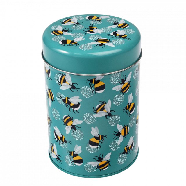 COFFI Retro Tin Canister | Serif Font, Cream