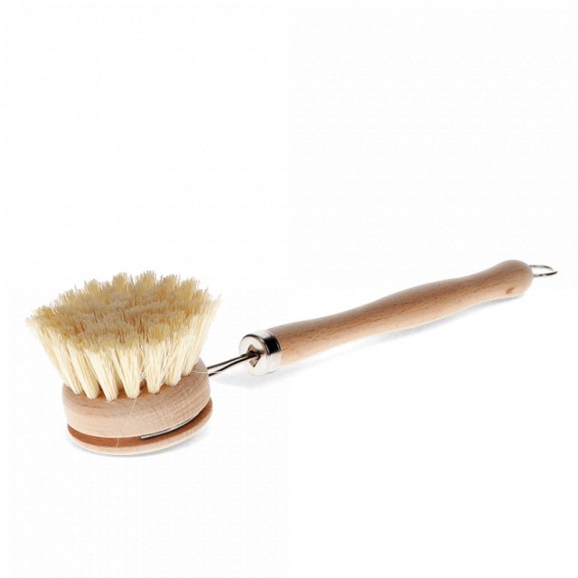 Long Handled Wooden Pan Brush