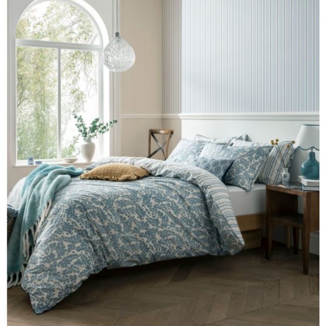 Laura Ashley Cariad Spray Newport Blue Bedding