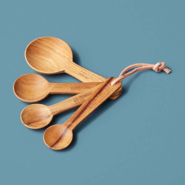 Teak Round Measuring Spoons