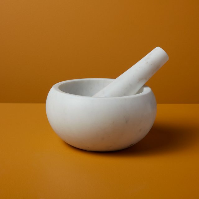 White Marble Mortar & Pestle